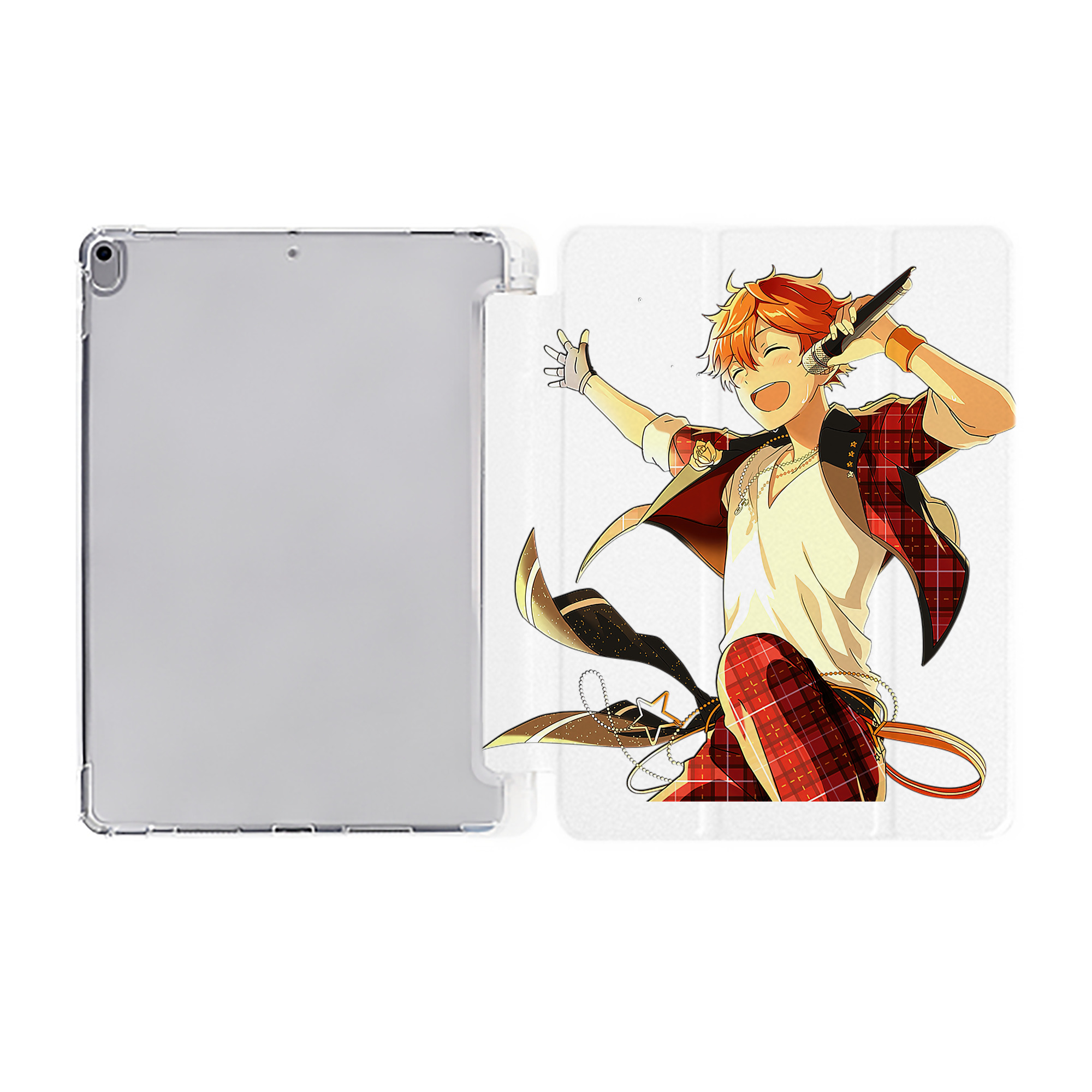 （画像用） あんさんぶるスターズ! Ensemble Stars IPad ケース ペン収納付き 三つ折りスタンド PUレザー×シリコン 対応機種9.5/10.5/10.9インチ
